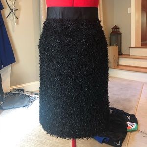 J McLaughlin Fringed Novelty Pencil Skirt size 14
